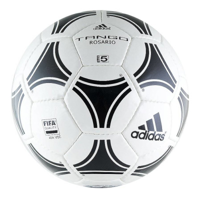 Мяч футб. "ADIDAS Tango Rosario" арт.656927, р.5, FIFA Quality, 32пан, глянц.ПУ, руч.сш, бел-чер