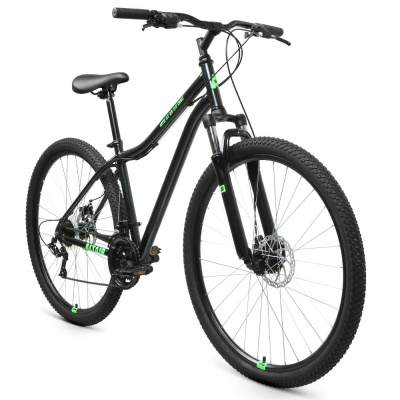 Велосипед ALTAIR MTB HT 29 2.0 disc (29" 21 ск. рост 19") 2020-2021, ярко-зеленый/черный, RBKT1M19G0