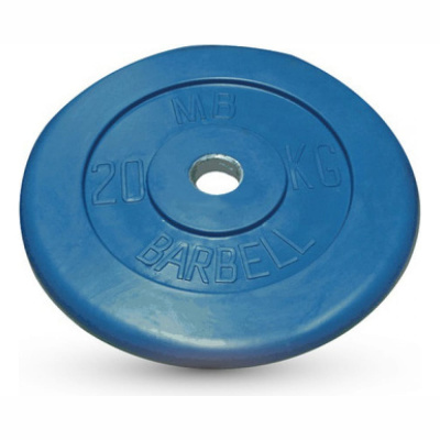 Диск обрезиненный "Barbell" d 31 мм цветной 20,0 кг