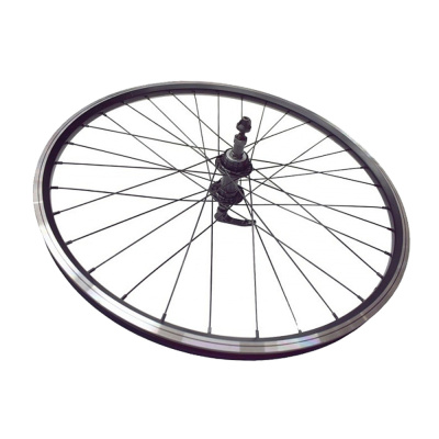 Колесо в сборе, 20", Заднее, WZ-201RQR, 28 отв., 130 мм, 10 мм (эксц), V-Brake, Под трещётку 6/7 ск.