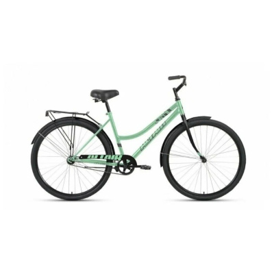 Велосипед ALTAIR CITY LOW 28 (28" 1 ск. рост. 19") 2023, зеленый/черный, RB3C8100FXGNXBK