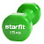 Гантель виниловая STARFIT DB-101 1,5 кг, зеленый