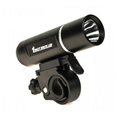 Фара передняя (1 диод - 3Вт, алюм. корпус, 2 реж.работы) с батарейками в комплекте