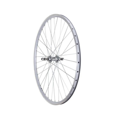 Колесо заднее 28" обод двойной алюм. серебр., втулка 1ск под гайку