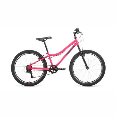 Велосипед ALTAIR MTB HT 24 1.0 (24" 6 ск. рост. 12") 2022, розовый/серый, IBK22AL24092