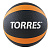 Медбол "TORRES 2 кг", арт.AL00222, резина, диаметр 19,5 см, черно-оранжево-белый