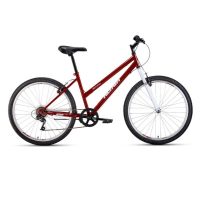 Велосипед ALTAIR MTB HT 26 low (26" 6 ск. рост. 17") 2022, красный/белый, RBK22AL26125