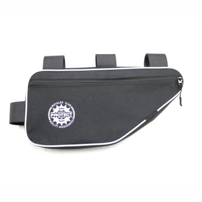 Велосумка под раму, р-р 41х20х5 см, цвет черный/белый, PROTECT™ 555-216