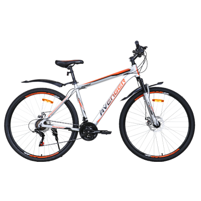 Велосипед 29" AVENGER A295D, серый/оранжевый,19"