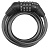 Трос-замок 87601, трос 10x1500 мм, кодовый замок 4 цифры, цвет чёрный (заказать с держателем HL001),