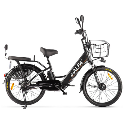 Велогибрид GREEN CITY e-ALFA new Черный-2151