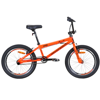 Велосипед 20" AVENGER BMX C201B, оранжевый неон/синий 19"