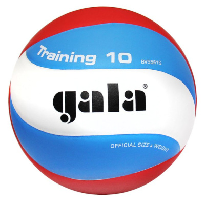 Мяч вол. "GALA Training 10" арт. BV5561S, р. 5, синт. кожа ПУ, клееный, бут. кам, бел-гол-красн