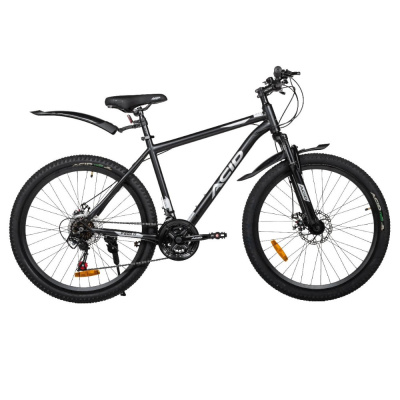 Велосипед 26" ACID F 600 D Black Flat/Silver 2026 (21")