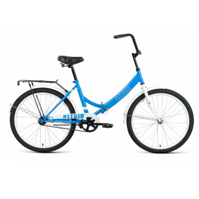 Велосипед ALTAIR CITY 24 (24" 1 ск. рост. 16" скл.) 2022, голубой/белый, RBK22AL24011				