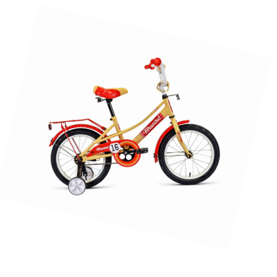 Велосипед FORWARD  AZURE 16 (16'' 1ск.) бежевый/красный