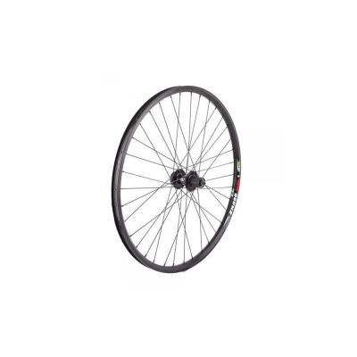 Колесо 27.5" заднее, двойной черный обод с проточкой под трещотку
