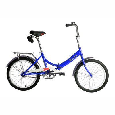 Велосипед KAMA 20 (20" 1 ск. рост. 14" скл.), синий/серебристый