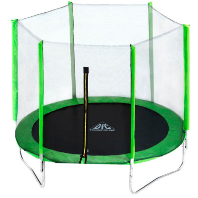 Батут DFC Trampoline Fitness 12 ft наружн. сетка, св. зел. (366см) (два короба)