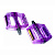Педали, B107N, 110x110мм, пластик, 9/16", ось Cr-Mo, WELLGO, фиолетовые, 1PE920001125