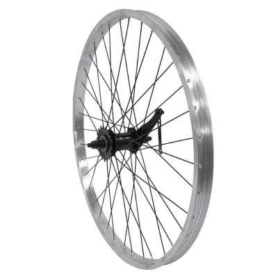 Колесо 28" заднее, одинарный алю. обод, гайки, ножной тормоз