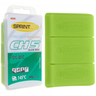 Мазь скольжения в (парафин) SPRINT PRO серия CH 60гр (CH5, -12-30 C, Green)