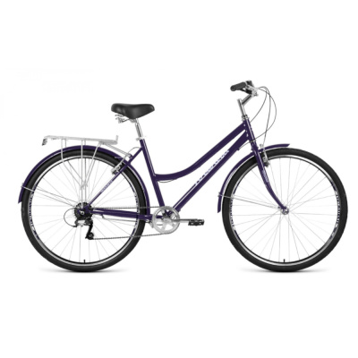 Велосипед FORWARD TALICA 28 2.0 (28" 7 ск. рост. 19") 2022, темно-синий/белый, RBK22FW28005		