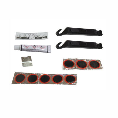 Ремкомплект: клей, 8 запл., наждачка, 2 пласт. монтажки, инструкция, в кор.