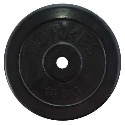Диск обрезин."TORRES 10 кг" арт.PL507110, d.25мм, металл в рез. оболочке, черный