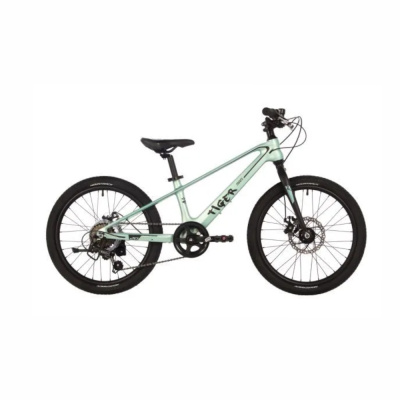 Велосипед NOVATRACK 20" TIGER, магнезиевая.рама, светло-зелёный, 6-скор, TY21/TS38
