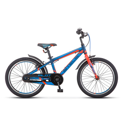 Велосипед 20" STELS Pilot-250 Gent (11" Тёмно-синий/неон-красный)