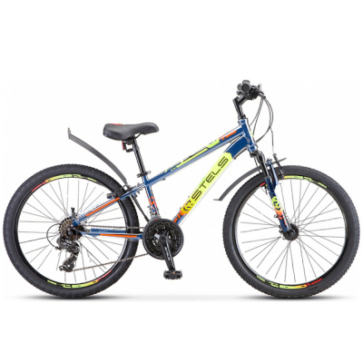 Велосипед 24" STELS Navigator-400 V (12" Серый/салатовый/красный), арт. F010