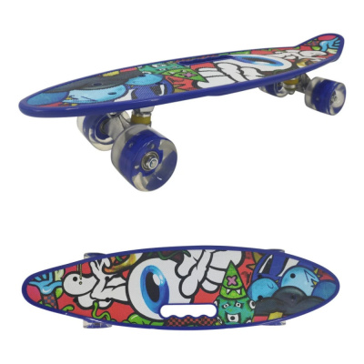 Скейт детский Navigator пластик, свет. кол., 59х16х13см, ручка для переноски Т17036